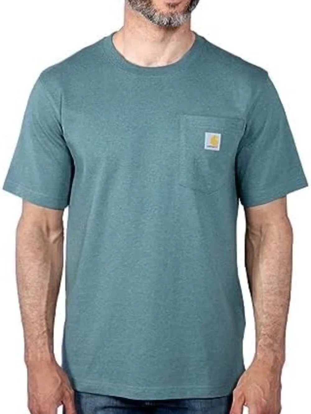 Carhartt Men's Green Loose Fit Patch Pocket Relaxed T-Shirt Size Large